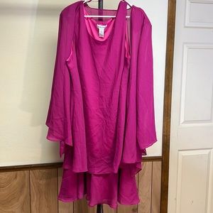 Drapers and Damon’s Women’s Dress w/Sheeth Fuscia Size 2X